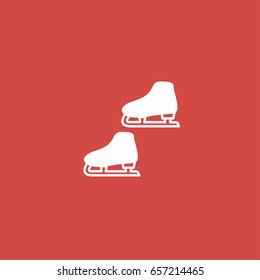 skating icon. sign design. red background