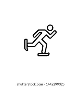 skating icon sign signifier vector
