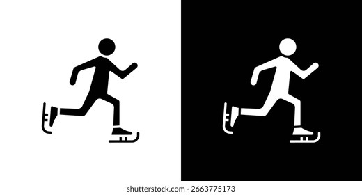 Coleção de símbolos de ícone de patinação. Ilustração de stock de vetor plano.