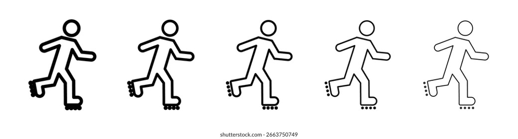 Skating icon vector collection. EPS 10