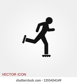 Skating icon vector sign symbol for design