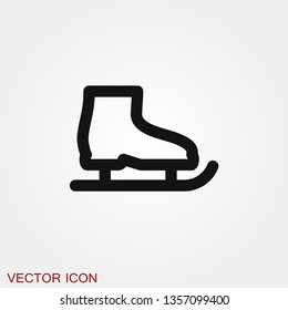 Skating icon vector sign symbol for design