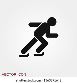 Skating icon vector sign symbol for design