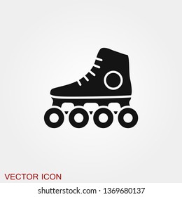 Skating icon vector sign symbol for design