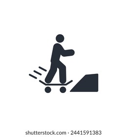 skating icon. vector.Editable stroke.linear style sign for use web design,logo.Symbol illustration.