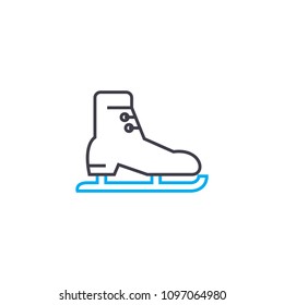 Skating linear icon concept. Skating line vector sign, symbol, illustration.