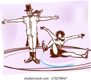 Skating rink scene