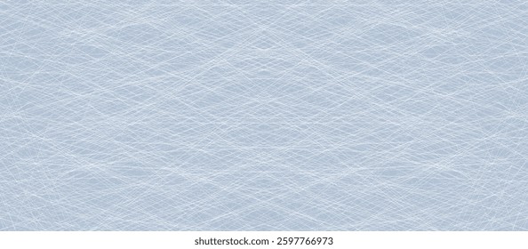 Skating rink vector illustration background. Winter blue background. Abstract scratched background with lines. Textured ice background