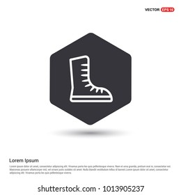 Skating Shoe Icon Hexa White Background icon template