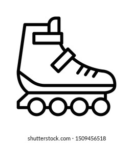 skating shoe thin line vector icon