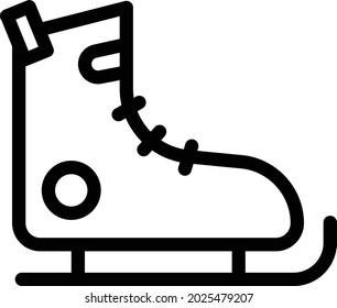 skating shoe vector thin line icon