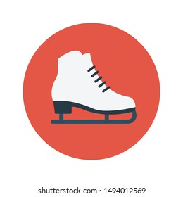 skating shoes glyph flat vector icon 