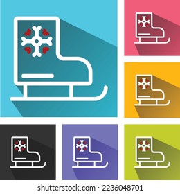 Skating shoes icon, skating shoes, ice skate icon, Ice skate shoes icon, Sports equipment, Roller skate icon, skating shoe logo, skate shoes vector icons set