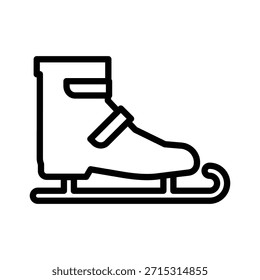 Icono de zapatos de patinaje, gráficos de Vector de línea