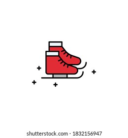 skating, shoes line icon. Elements of New Year, Christmas illustration. Premium quality graphic design icon. Can be used for web, logo, mobile app, UI, UX