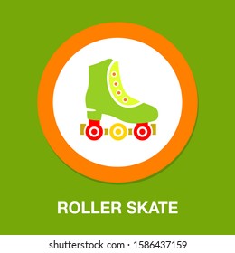 skating shoes, Vector isolated. roller skate vector icon illustration