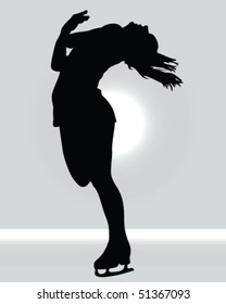 Skating silhouette 2- vector