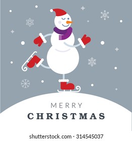 Skating Snowman