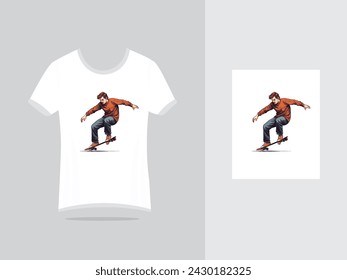 skating t shirt design template