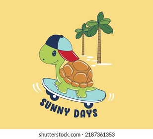 Skating Turtle, Cool Turtle, playing turtle