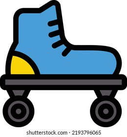ilustración del vector de patinaje sobre un fondo transparente.Símbolos de calidad superior.Iconos vectores de trazo para el diseño de conceptos y gráficos.