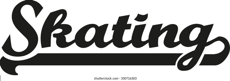 Skating Word Retro Stock Vector (Royalty Free) 330716303 | Shutterstock