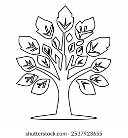 Skecth of tree on white background