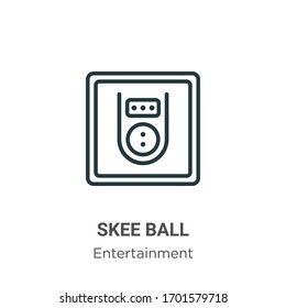 Skee Ball Outline Vector Icon. Thin Line Black Skee Ball Icon, Flat Vector Simple Element Illustration From Editable Entertainment Concept Isolated Stroke On White Background