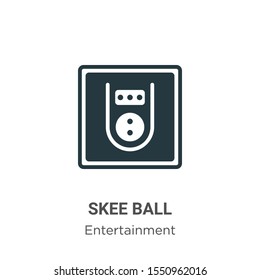 Skee Ball Vector Icon On White Background. Flat Vector Skee Ball Icon Symbol Sign From Modern Entertainment Collection For Mobile Concept And Web Apps Design.