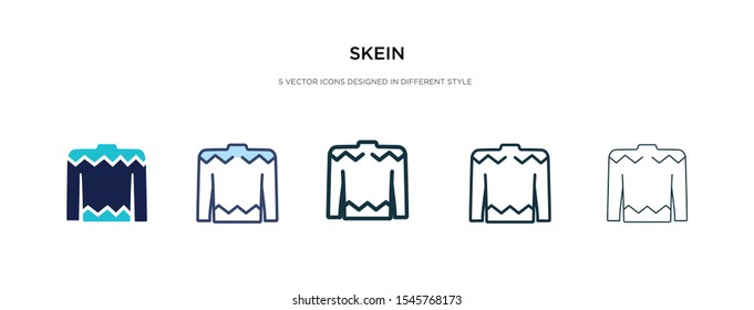 skein icon in different style vector illustration. two colored and black skein vector icons designed in filled, outline, line and stroke style can be used for web, mobile, ui