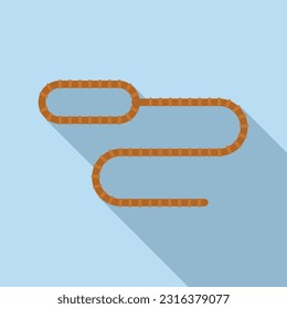 Skein lasso icon flat vector. Rope cowboy. Rodeo cord