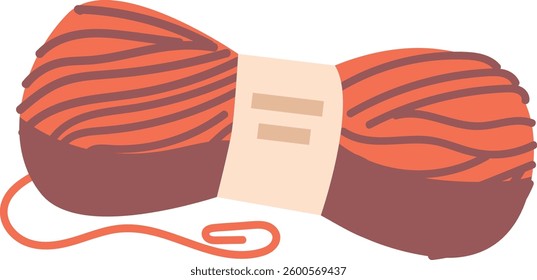 Skein of wool threads vector illustration