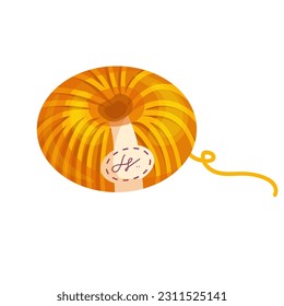Skein of yarn. Accessories for needlework. Vector graphics.