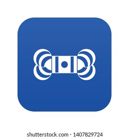 Skein of yarn icon digital blue for any design isolated on white vector illustration