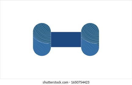 Skein of yarn icon flat style vector illustration.