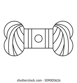 Skein of yarn icon. Outline illustration of skein of yarn vector icon for web