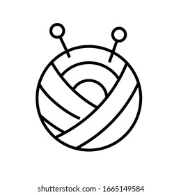 Skein of yarn line icon, concept sign, outline vector illustration, linear symbol.