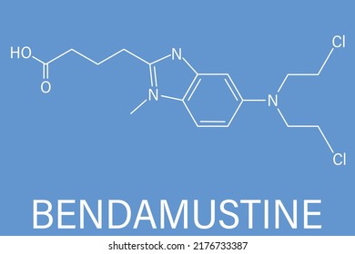 Skeletal Formula Bendamustine Cancer Chemotherapy Drug Stock Vector ...