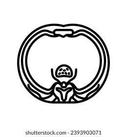 Skeletal Muscle icon in vector. Logotype