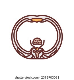 Skeletal Muscle icon in vector. Logotype