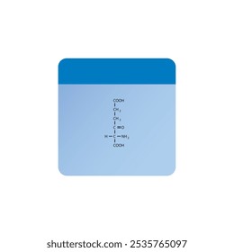 α-Amino-β-cetoadipato diagrama de estrutura esquelética.Composto de pigmento biliar ilustração científica.