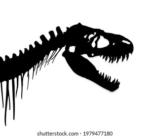 The Skeleton of ancient big dinosaur.