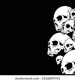 skeleton art skulls design drawing evil face