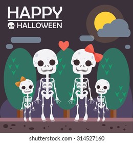 Skeleton background for Halloween Party.