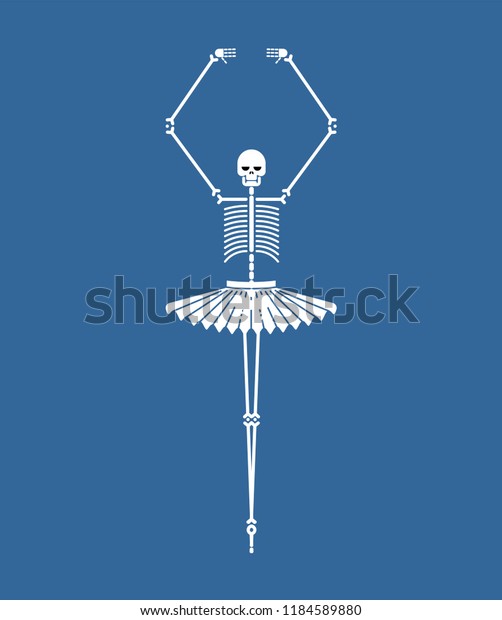 Skeleton Ballerina Isolated Skull Bones Ballet Stock (Royalty Free)