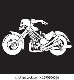 Skeleton bike in vector isolated on white background