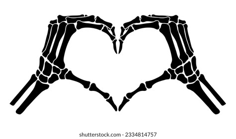 Skeleton bone hand heart