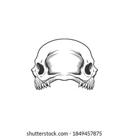 A skeleton. Bones. Can be used as a sketch of a tattoo.