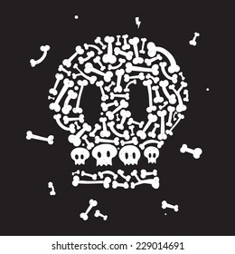 "Skeleton and bones" vector illustration