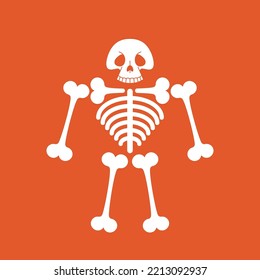 Skeleton Cartoon Isolated Skull Funny Head Stock Vector (Royalty Free ...